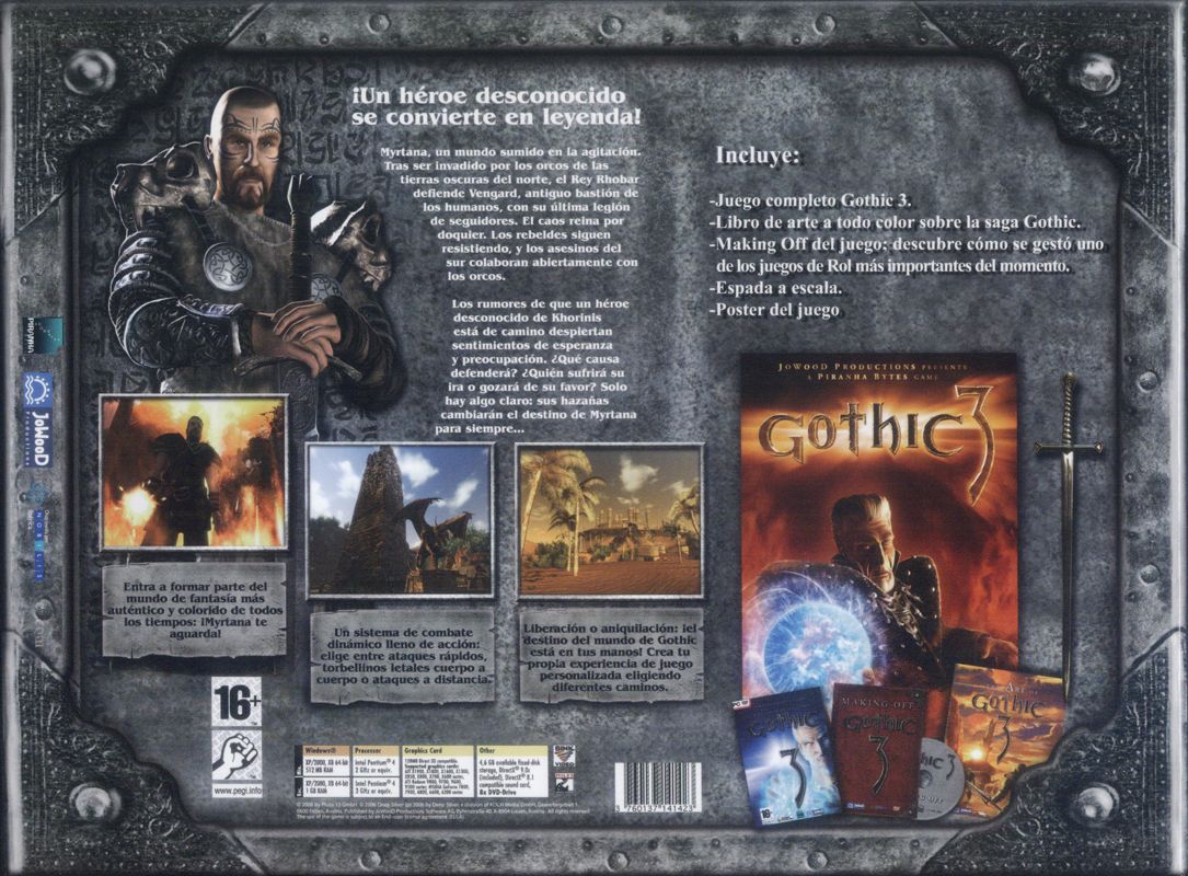 Back Cover for Gothic 3 (Collector's Edition) (Windows)