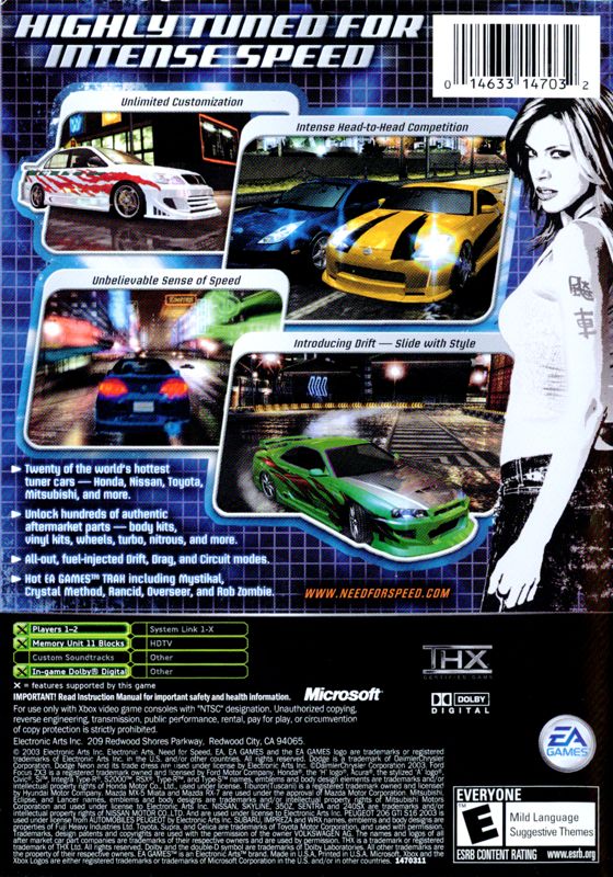 Need for Speed: Underground cover or packaging material - MobyGames