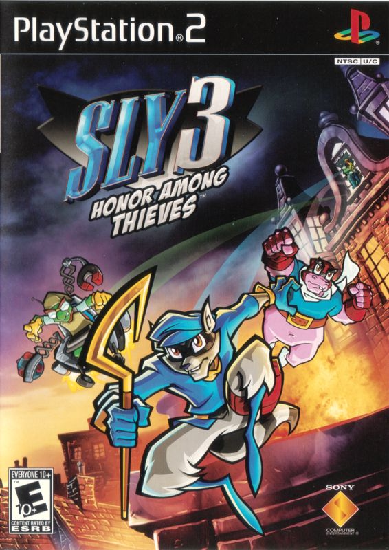 Front Cover for Sly 3: Honor Among Thieves (PlayStation 2) (Includes 3D glasses)