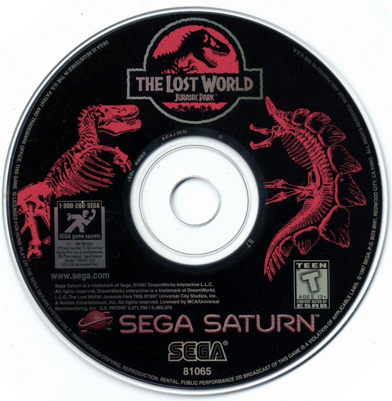 Media for The Lost World: Jurassic Park (SEGA Saturn)