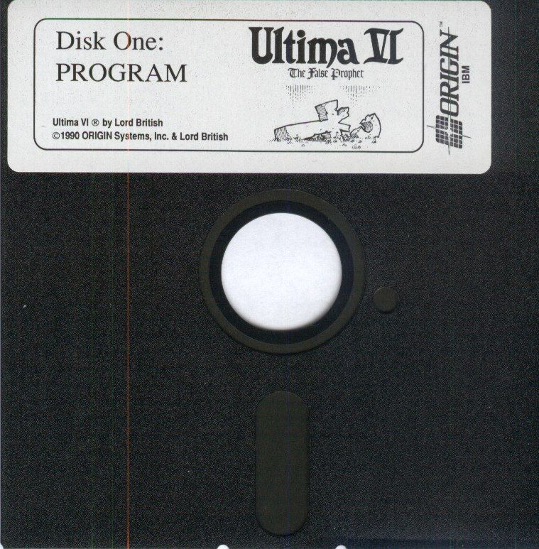 Media for Ultima: The Second Trilogy (DOS): Ultima VI Disk One: Program
