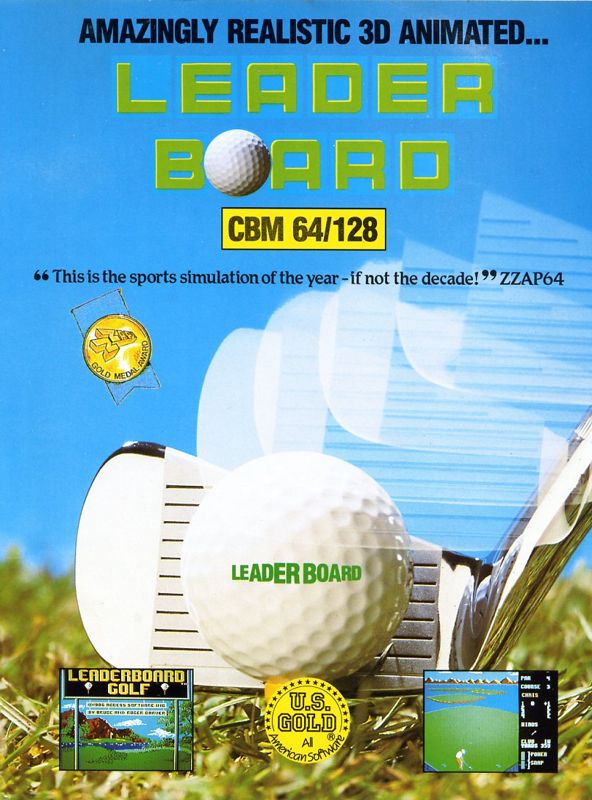Front Cover for Leader Board (Commodore 64) (disk release)