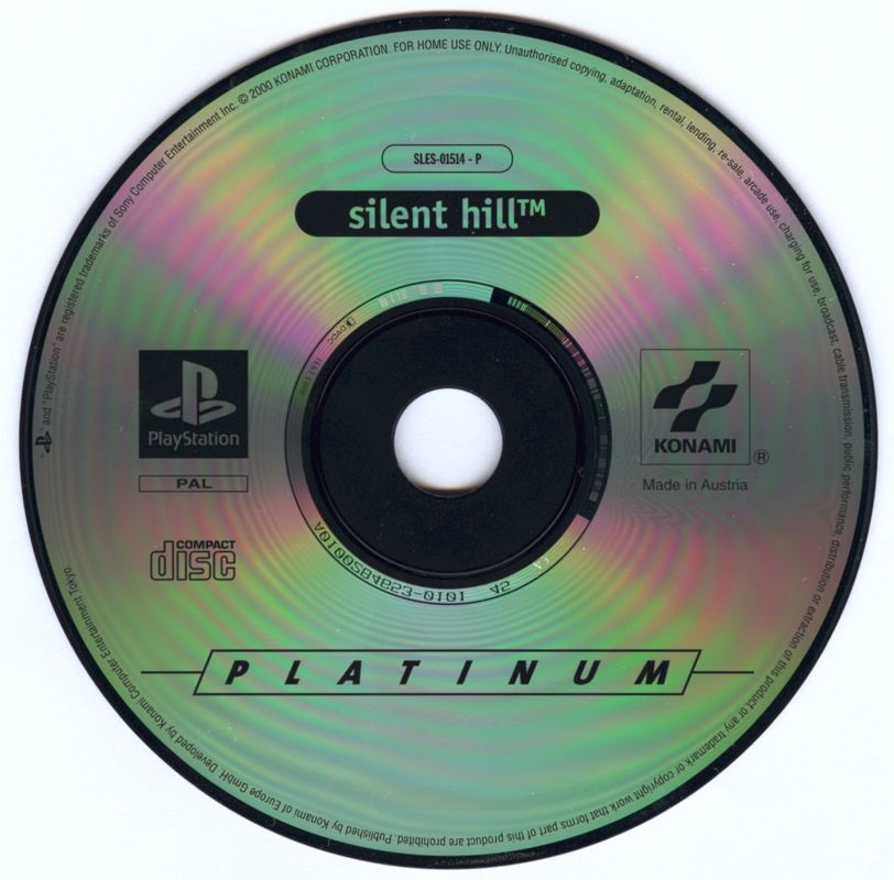 Media for Silent Hill (PlayStation) (Platinum release)