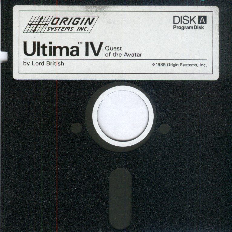 Media for Ultima: The Second Trilogy (DOS): Ultima IV Disk A (Program)