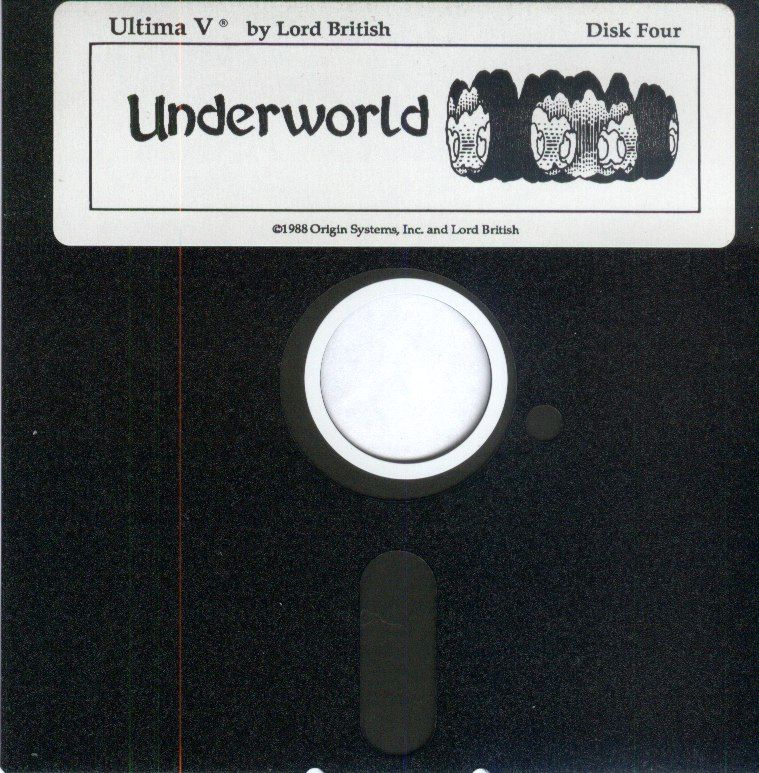 Media for Ultima: The Second Trilogy (DOS): Ultima V Disk Four: Underworld