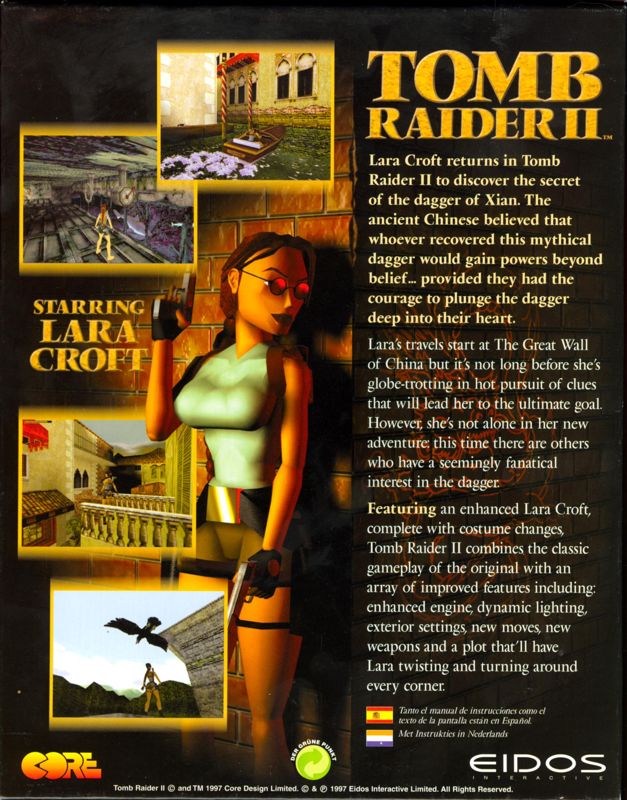 Back Cover for Tomb Raider II (Windows)