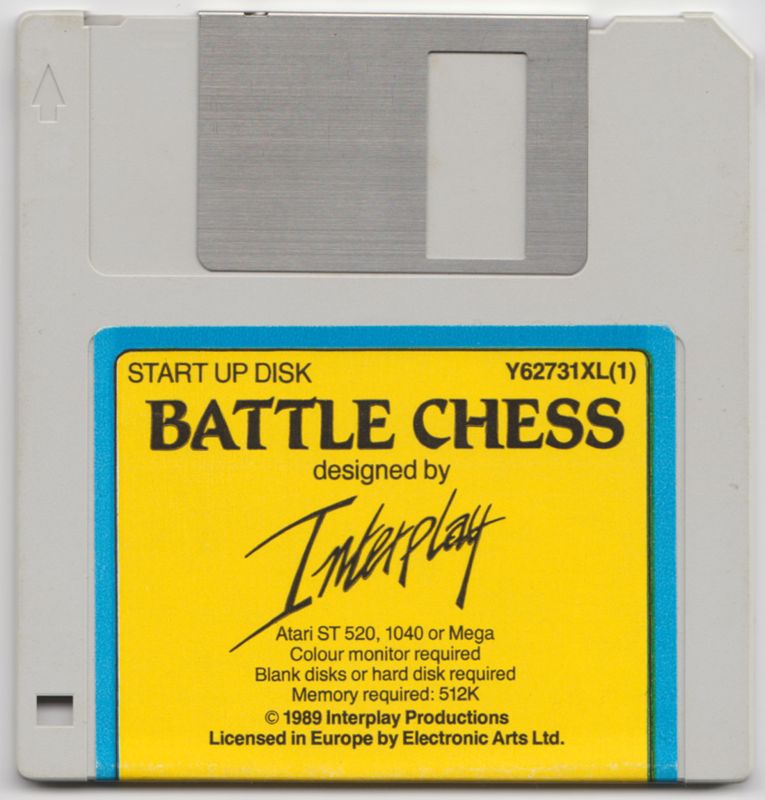 Media for Battle Chess (Atari ST): Disk 1 (Start Up Disk)