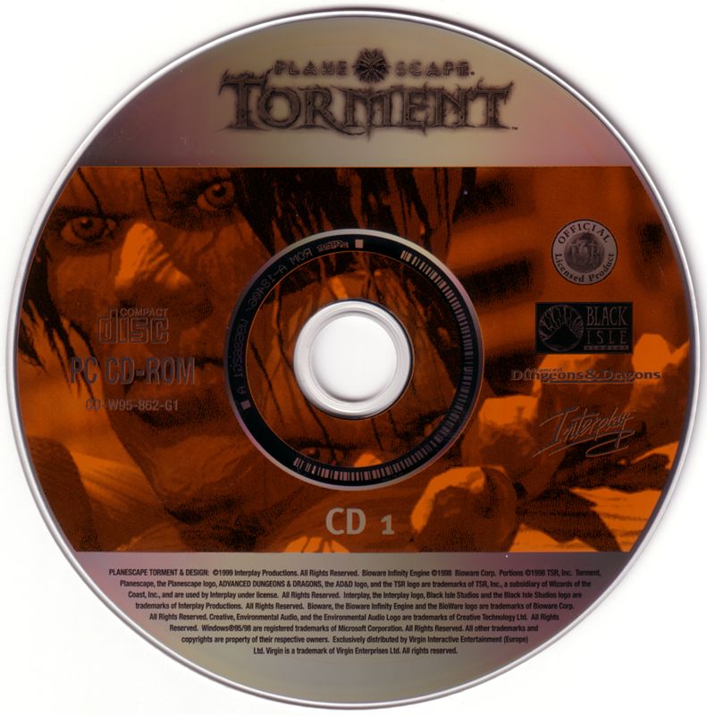 Media for Planescape: Torment (Windows): Disc 1