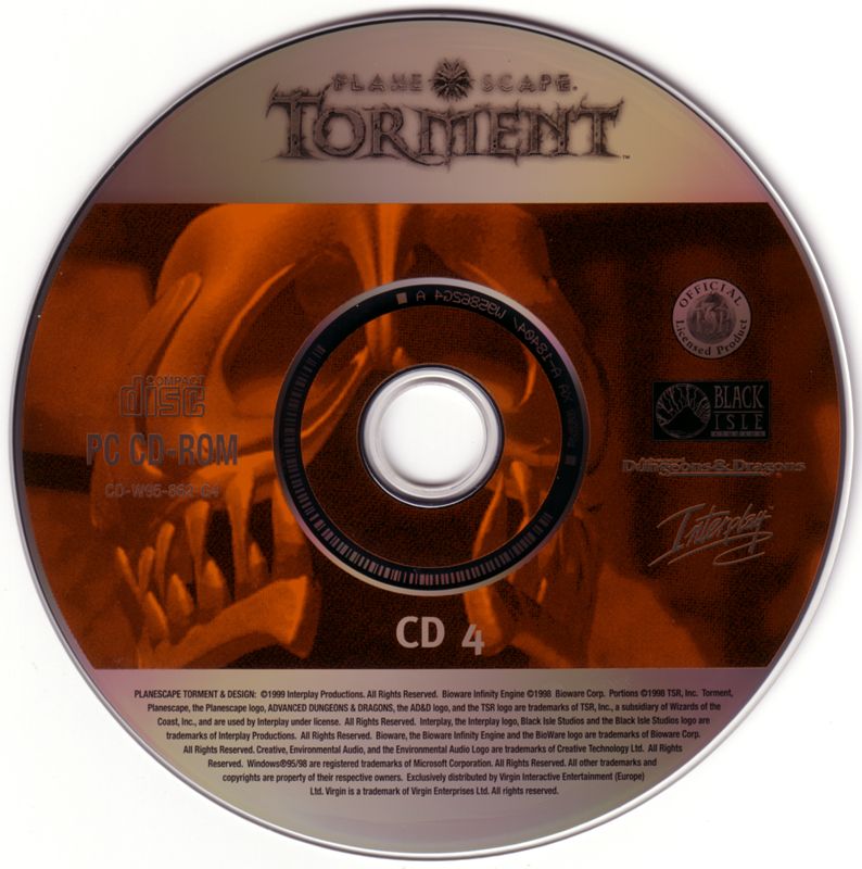 Media for Planescape: Torment (Windows): Disc 4