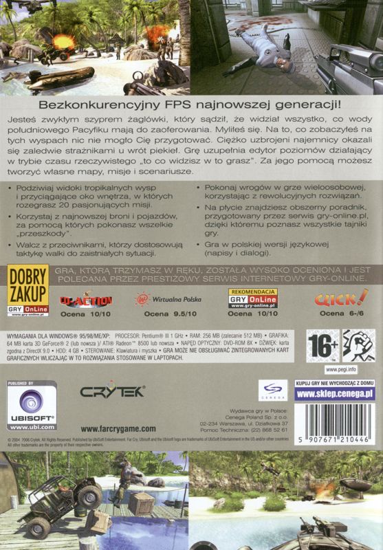 Back Cover for Far Cry (Windows) (Kolekcja Klasyki release)