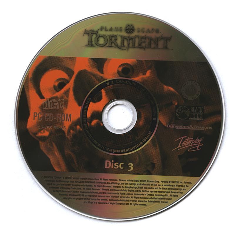 Media for Planescape: Torment (Windows): Disc 3