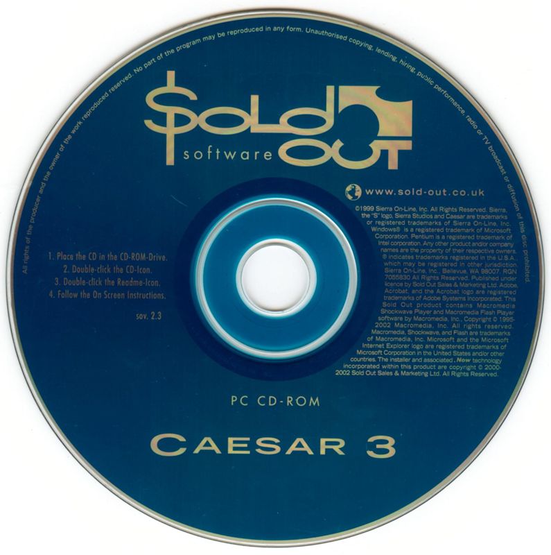 Media for Caesar III (Windows) (Sold Out Software release)