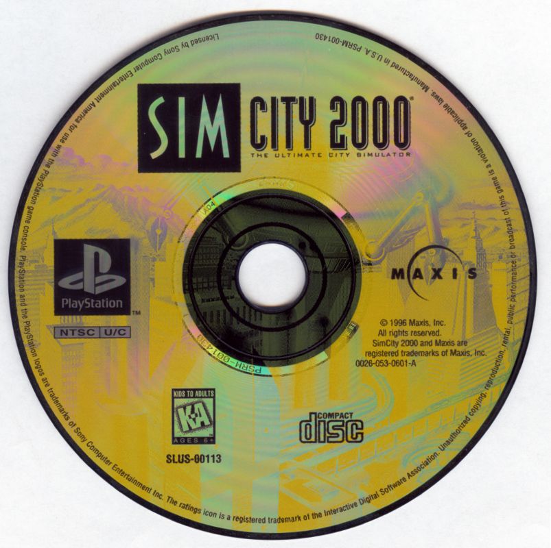 Media for SimCity 2000 (PlayStation)