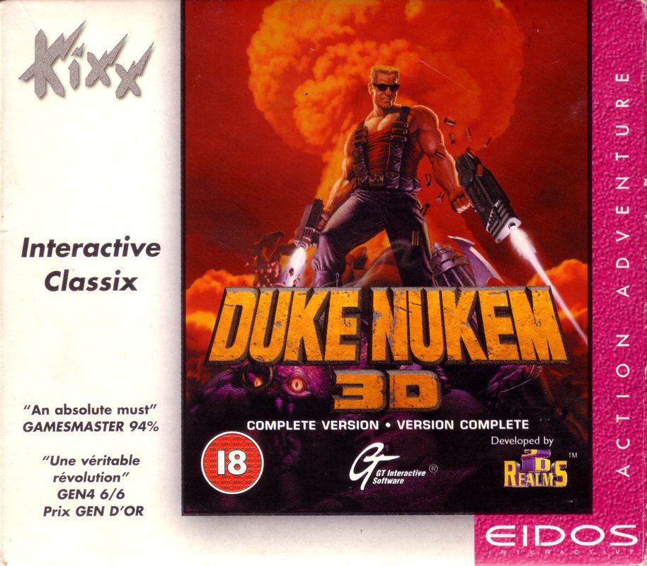 Front Cover for Duke Nukem 3D (DOS) (Kixx release)