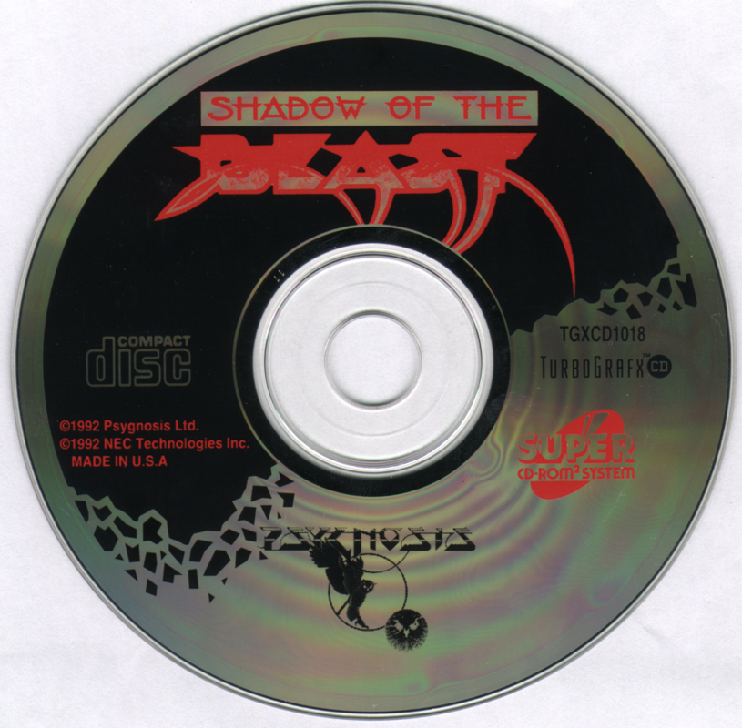 Media for Shadow of the Beast (TurboGrafx CD)