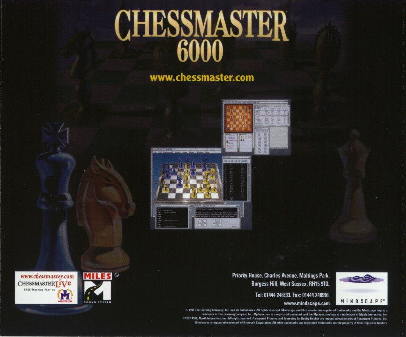 Other for Chessmaster 6000 (Windows): Jewel Case - Back