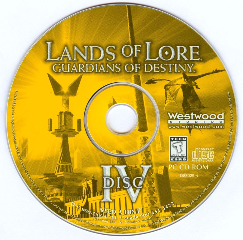 Media for Lands of Lore: Guardians of Destiny (DOS and Windows): Disc IV