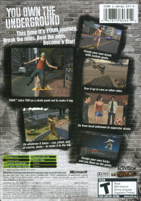 Tony Hawk's Underground (2003) - MobyGames