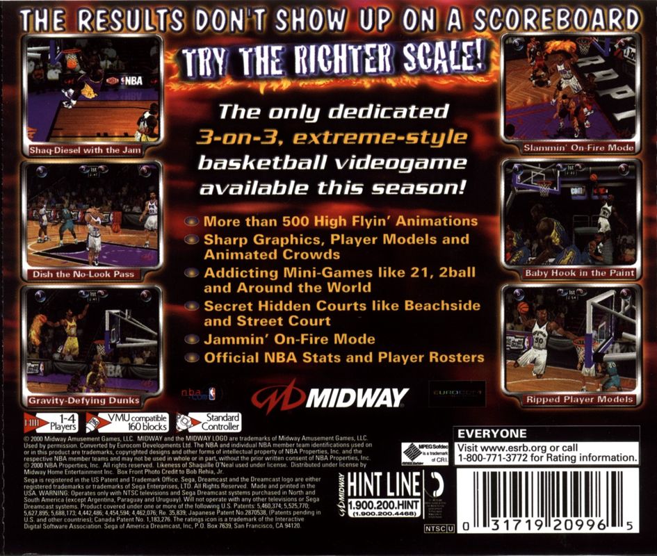 Back Cover for NBA Hoopz (Dreamcast)