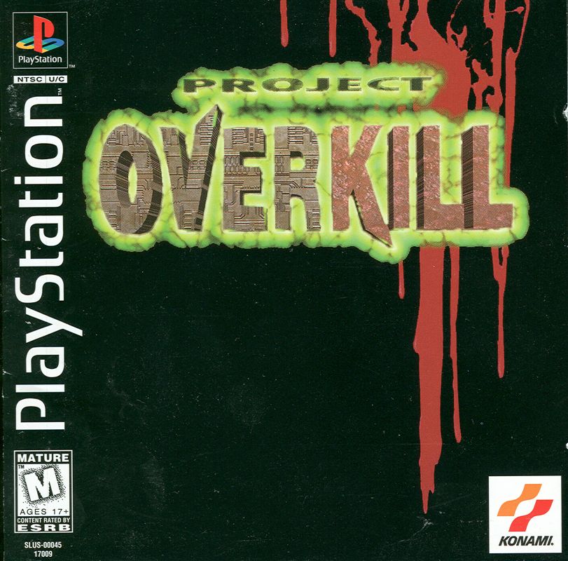 Front Cover for Project Overkill (PlayStation): Also a manual
