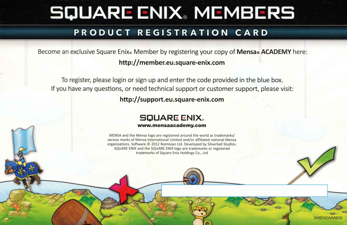 Advertisement for American Mensa Academy (Wii): Back
