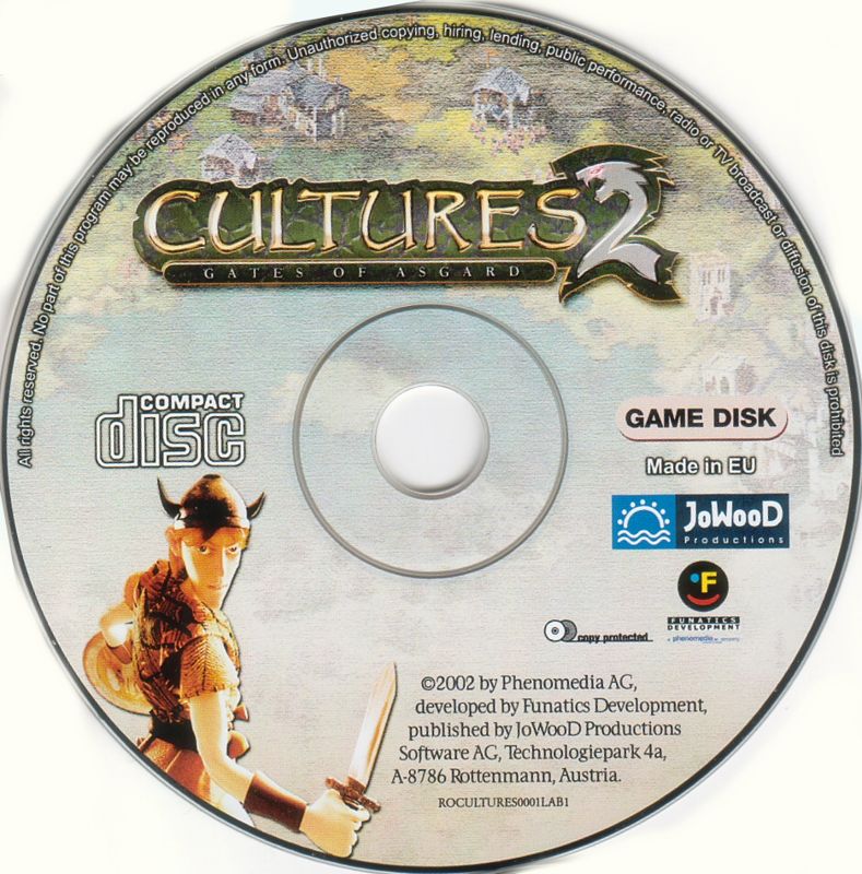 Media for Cultures 2: The Gates of Asgard (Windows): Game Disc