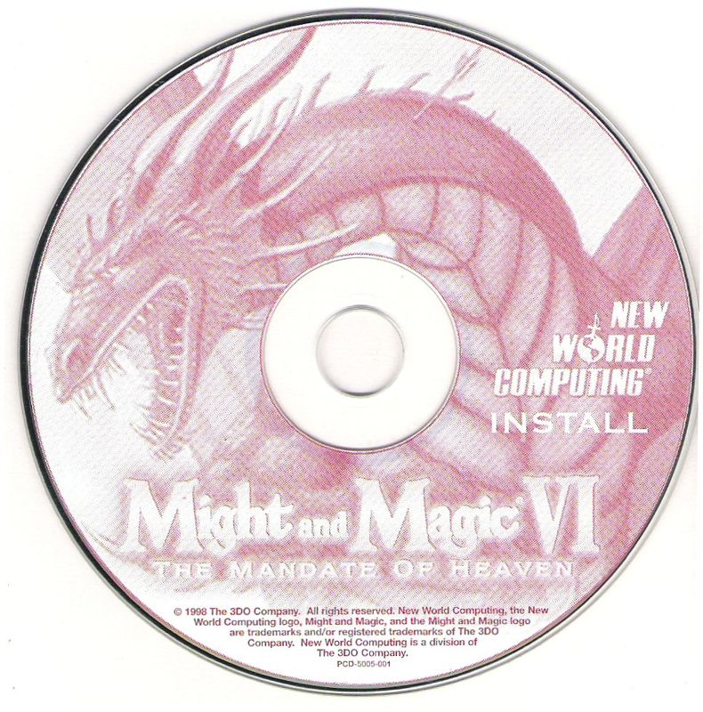 Media for Might and Magic VI: The Mandate of Heaven (Windows): Install Disc