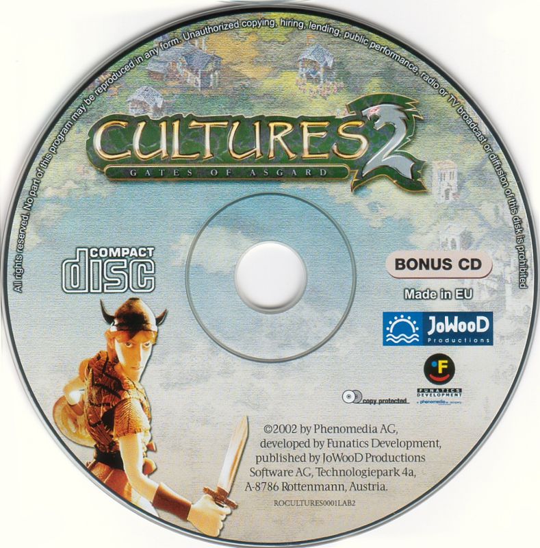 Media for Cultures 2: The Gates of Asgard (Windows): Bonus Disc