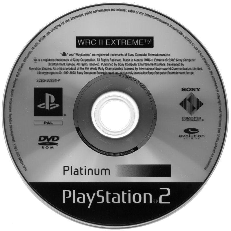 Media for WRC II Extreme (PlayStation 2) (Platinum release)
