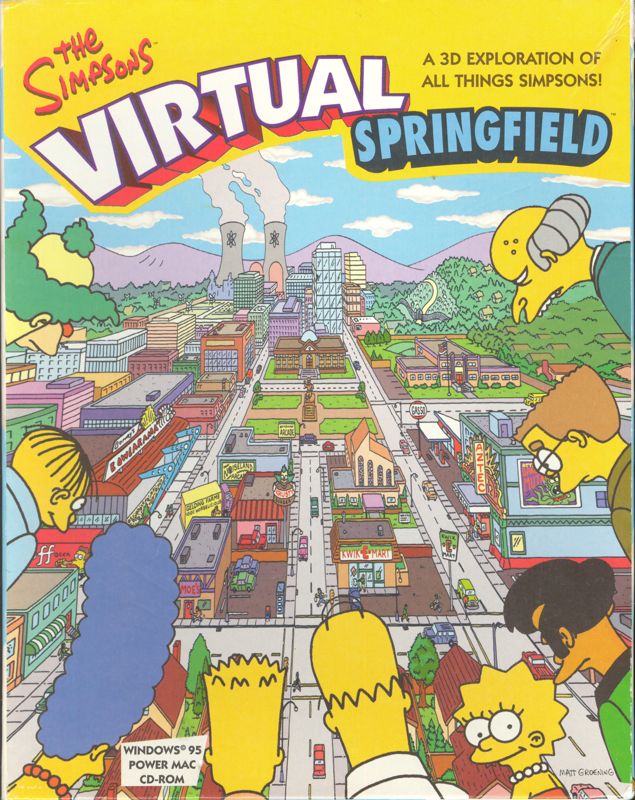 Front Cover for The Simpsons: Virtual Springfield (Macintosh and Windows)