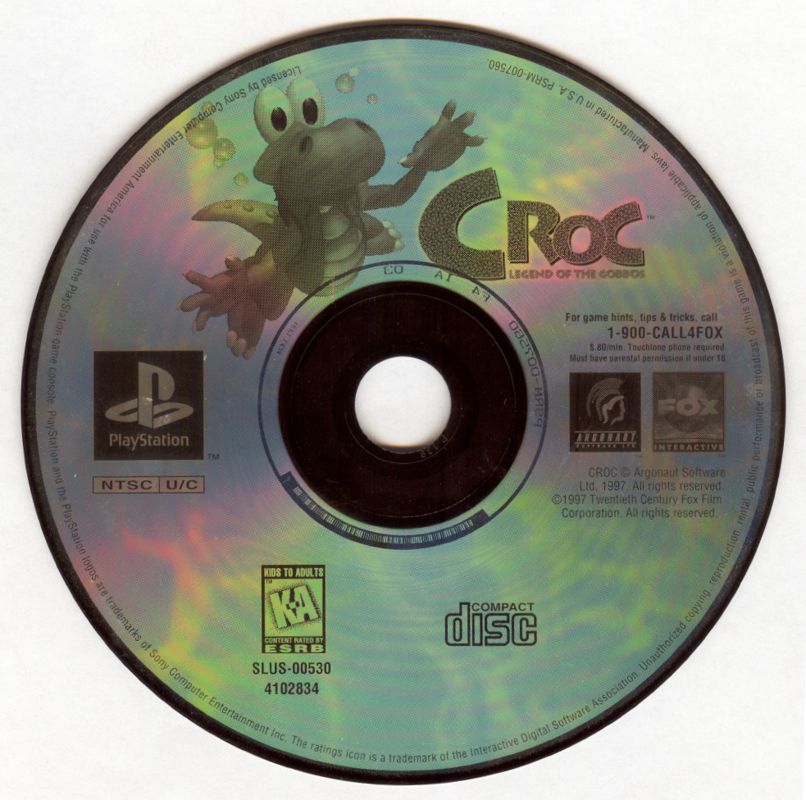 Media for Croc: Legend of the Gobbos (PlayStation)