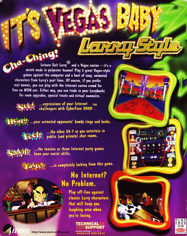 Back Cover for Leisure Suit Larry's Casino (Windows)