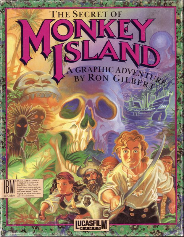 Front Cover for The Secret of Monkey Island (DOS) (EGA Version)
