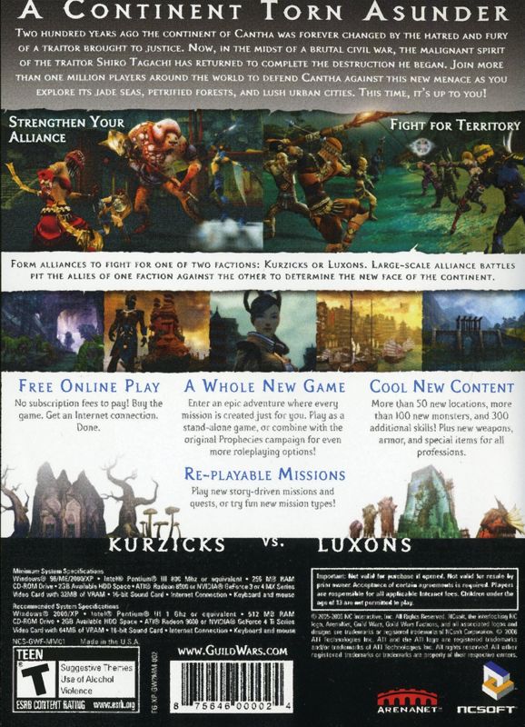 Guild Wars: Factions cover or packaging material - MobyGames