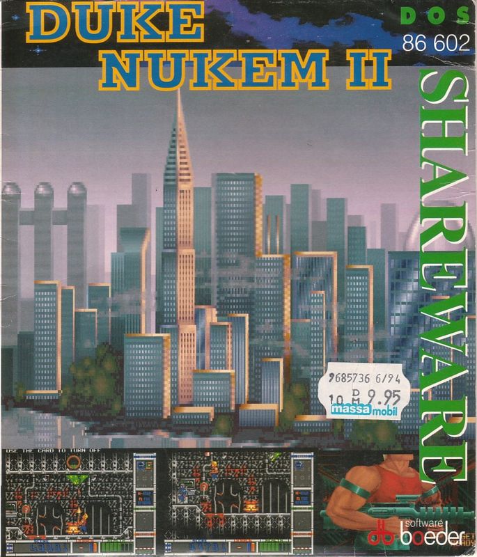 Front Cover for Duke Nukem II (DOS) (Shareware-Version)