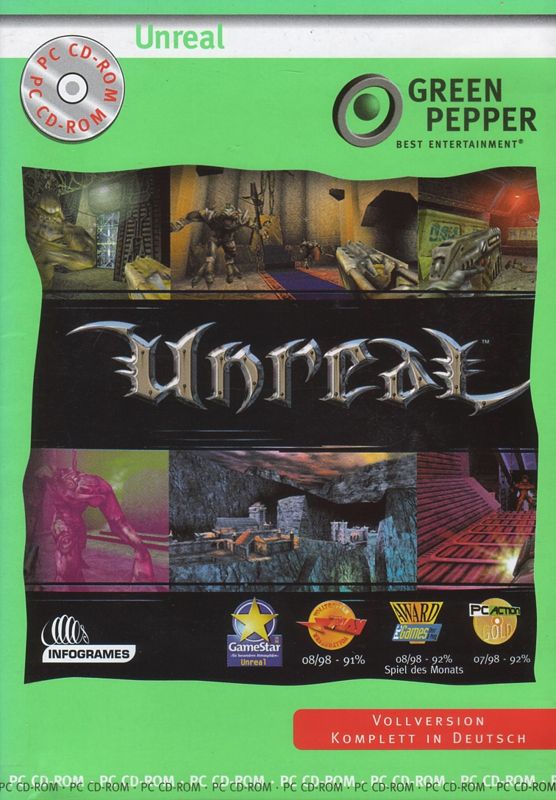 Front Cover for Unreal (Windows) (Green Pepper release (#91))
