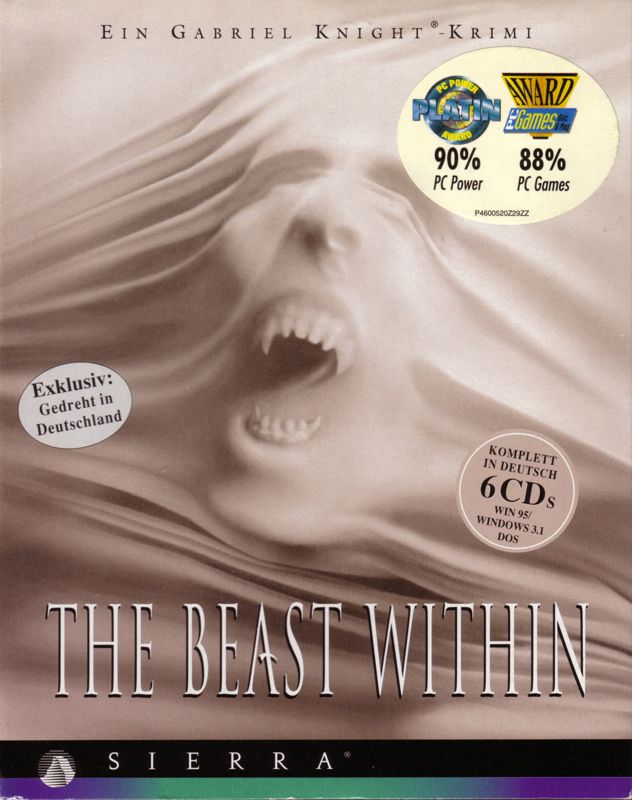Front Cover for The Beast Within: A Gabriel Knight Mystery (DOS and Windows and Windows 3.x)