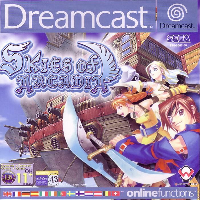 Front Cover for Skies of Arcadia (Dreamcast)