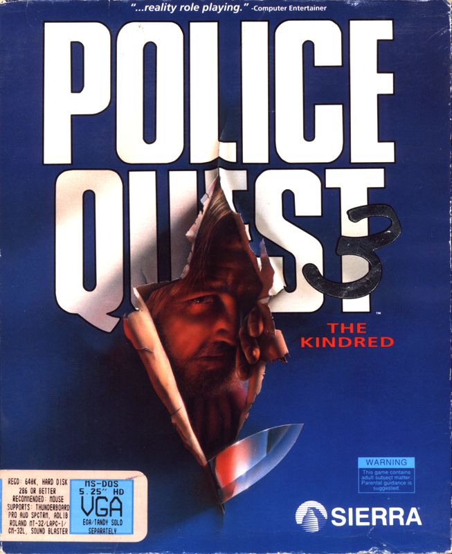 Front Cover for Police Quest 3: The Kindred (DOS) (5.25" HD VGA version)