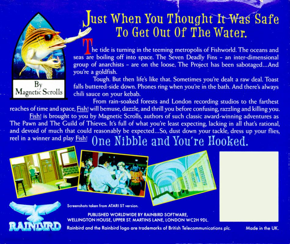 Back Cover for Fish (Atari ST)