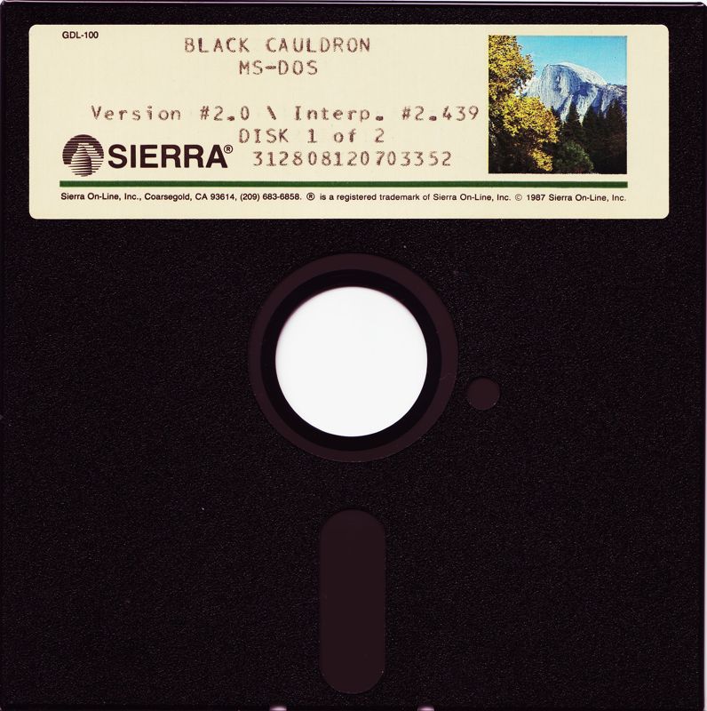 Media for The Black Cauldron (DOS): 5.25" Disk 1/2