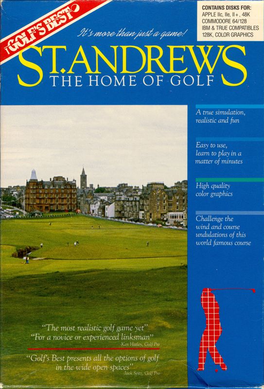Front Cover for Golf's Best: St. Andrews - The Home of Golf (Apple II and Commodore 64 and DOS)