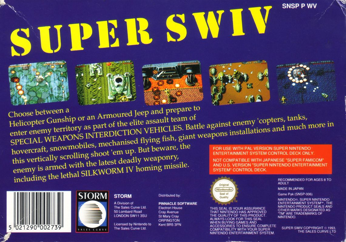 Back Cover for Firepower 2000 (SNES)