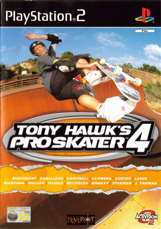 Front Cover for Tony Hawk's Pro Skater 4 (PlayStation 2)