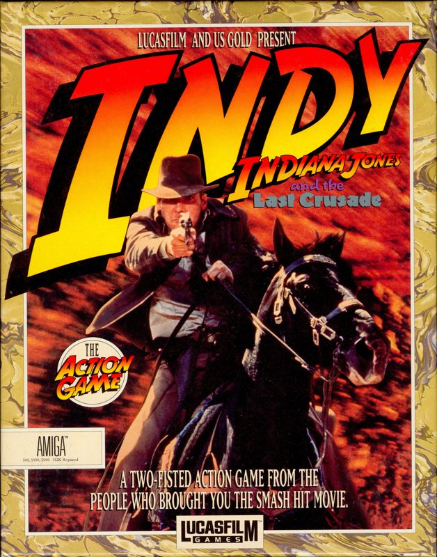 Front Cover for Indiana Jones and the Last Crusade: The Action Game (Amiga)