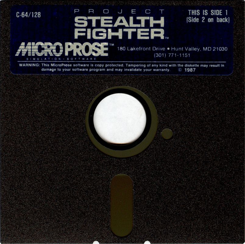 Media for Project Stealth Fighter (Commodore 64)