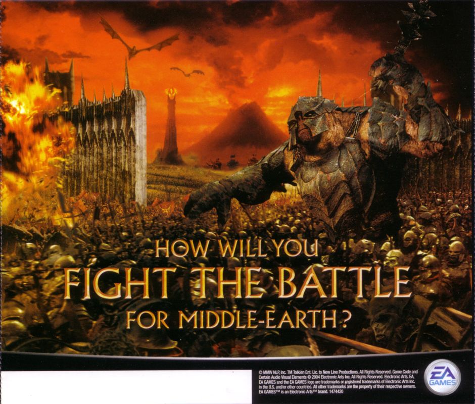 Other for The Lord of the Rings: The Battle for Middle-earth (Windows) (CD-ROM release): Jewel Case - Back