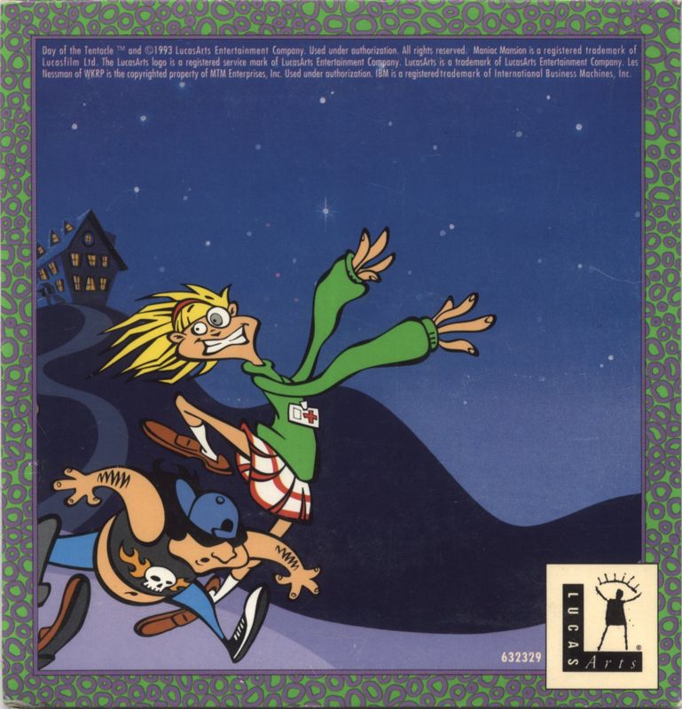 Back Cover for Maniac Mansion: Day of the Tentacle (Macintosh) (OEM Release)