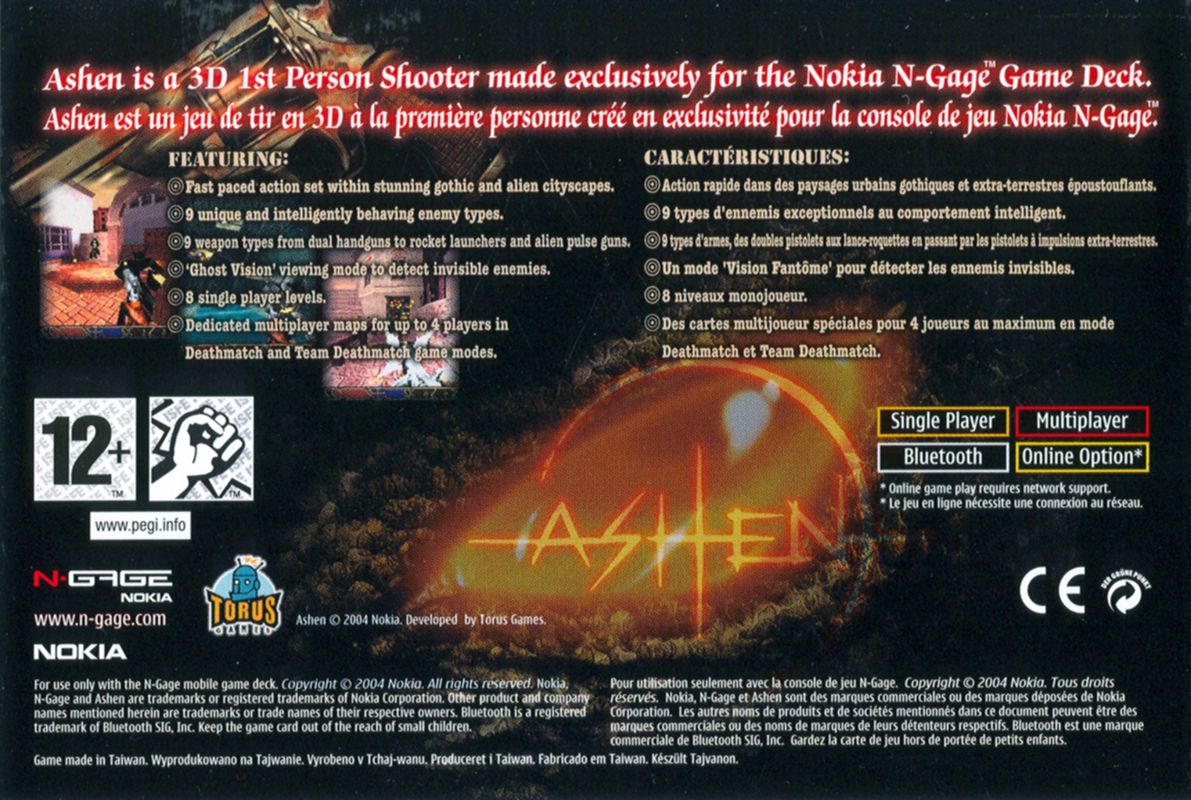 Back Cover for Ashen (N-Gage)