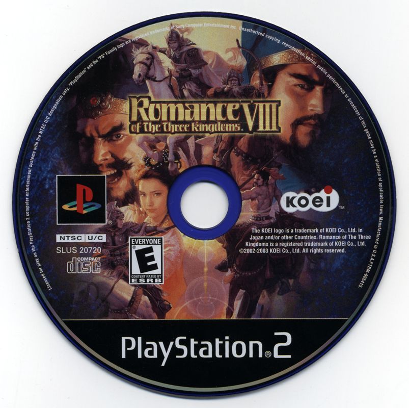 Media for Romance of the Three Kingdoms VIII (PlayStation 2)